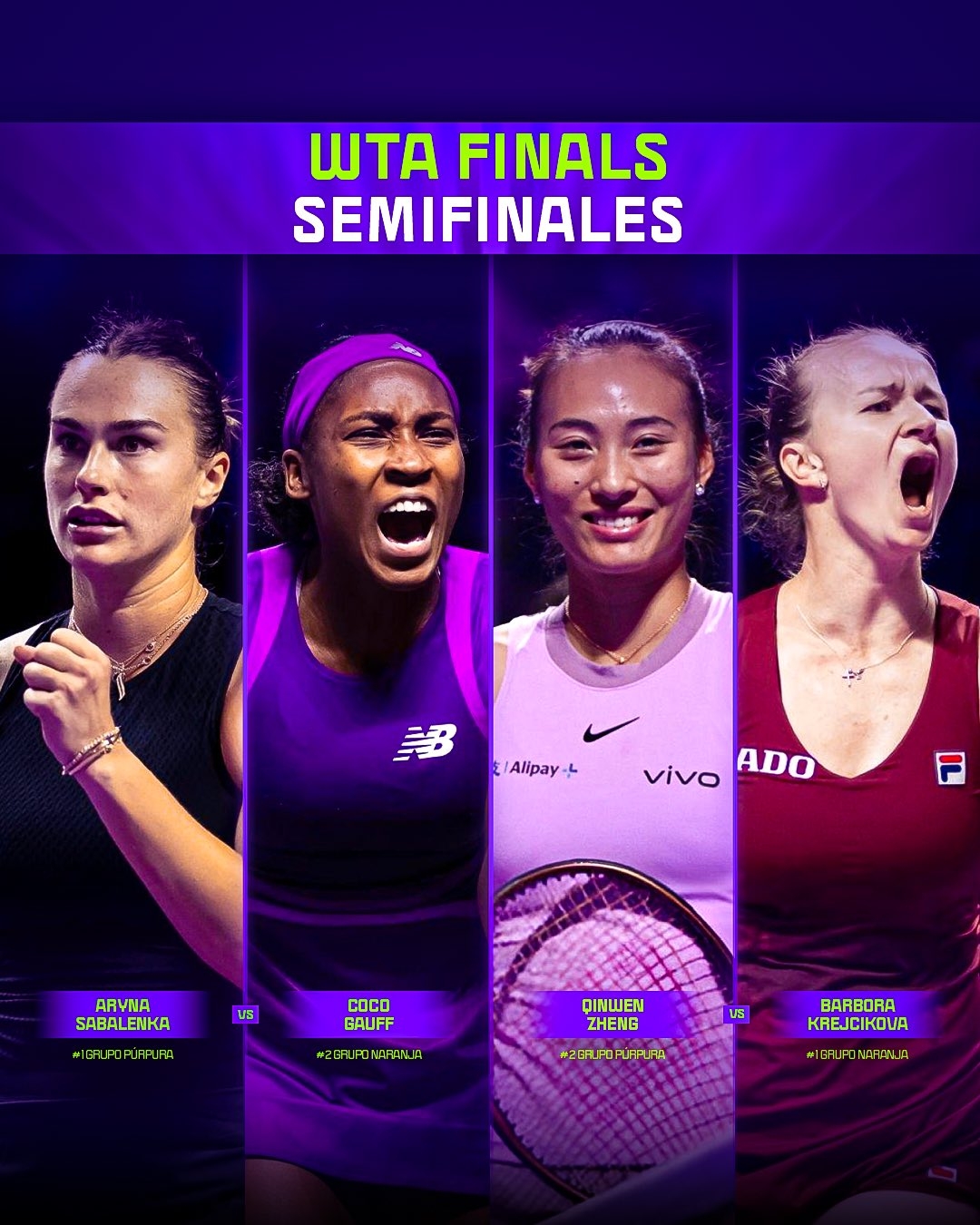 🤣闭环,郑钦文2-0克雷吉茨科娃2-0高芙2-0萨巴伦卡2-0郑钦文